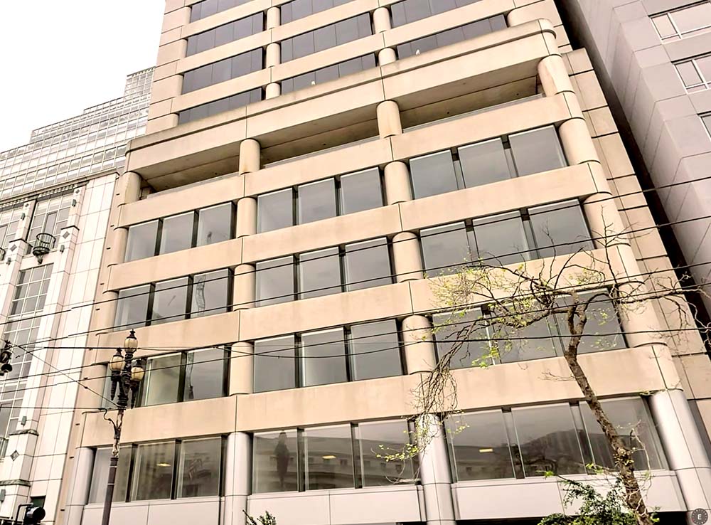 Photo from street view of the building at 1155 Market Street, new home for the San Francisco IHSS Public Authority.