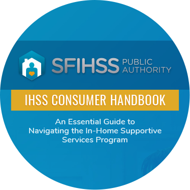 Photo of the IHSS Consumer Handbook cover.