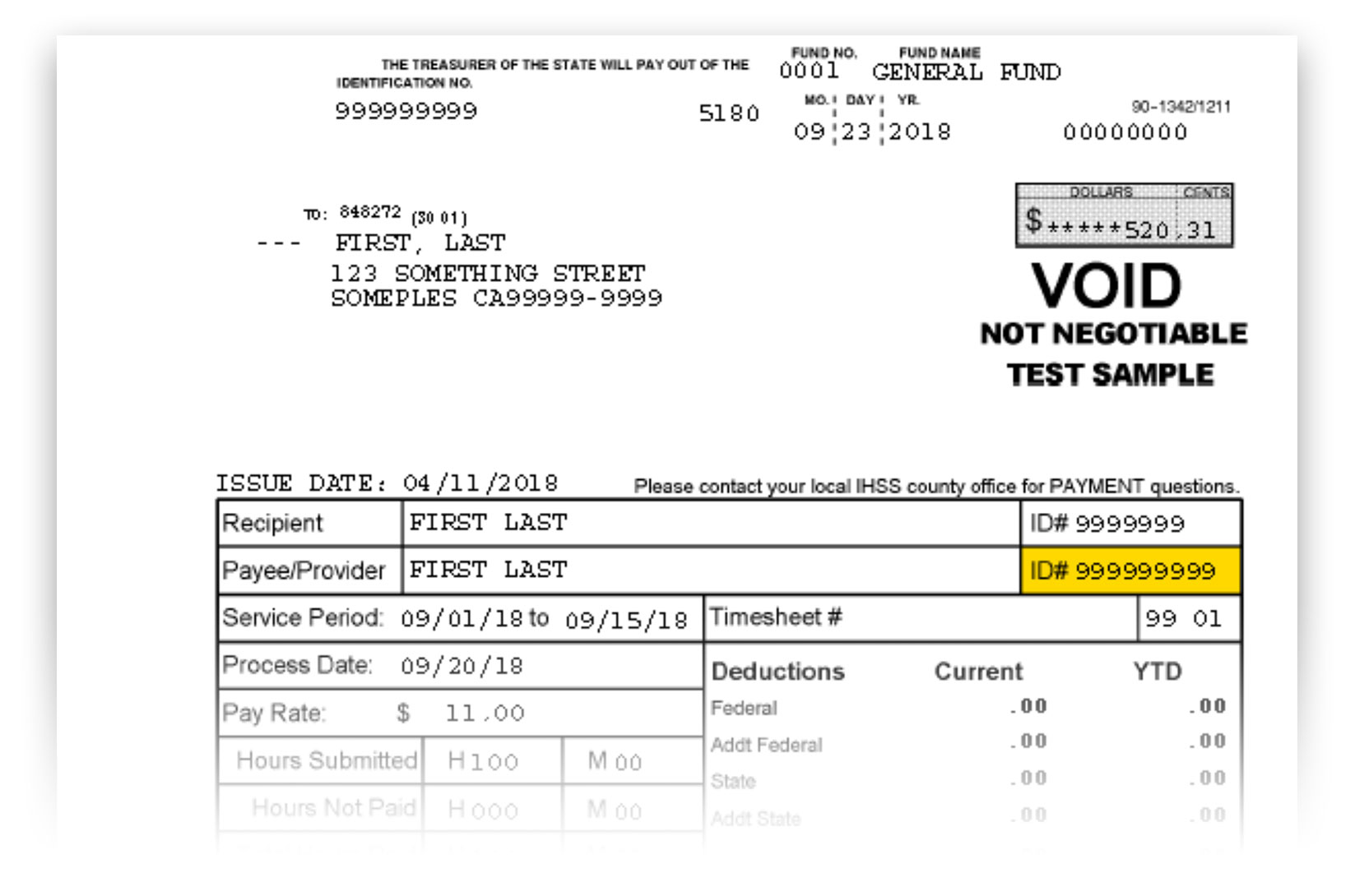 Screenshot of a paystub.